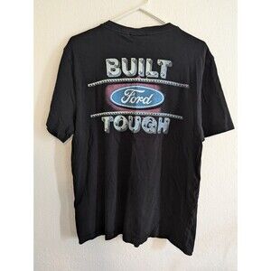 Ford Mens Built Ford Tough Logo Graphic Black T-shirt Fitted XL Pre Owned